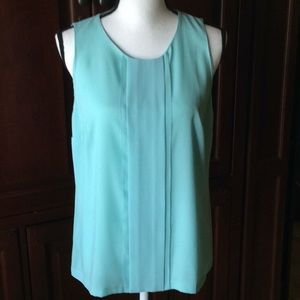 Ann Taylor NWT aqua blue blouse Sz 10